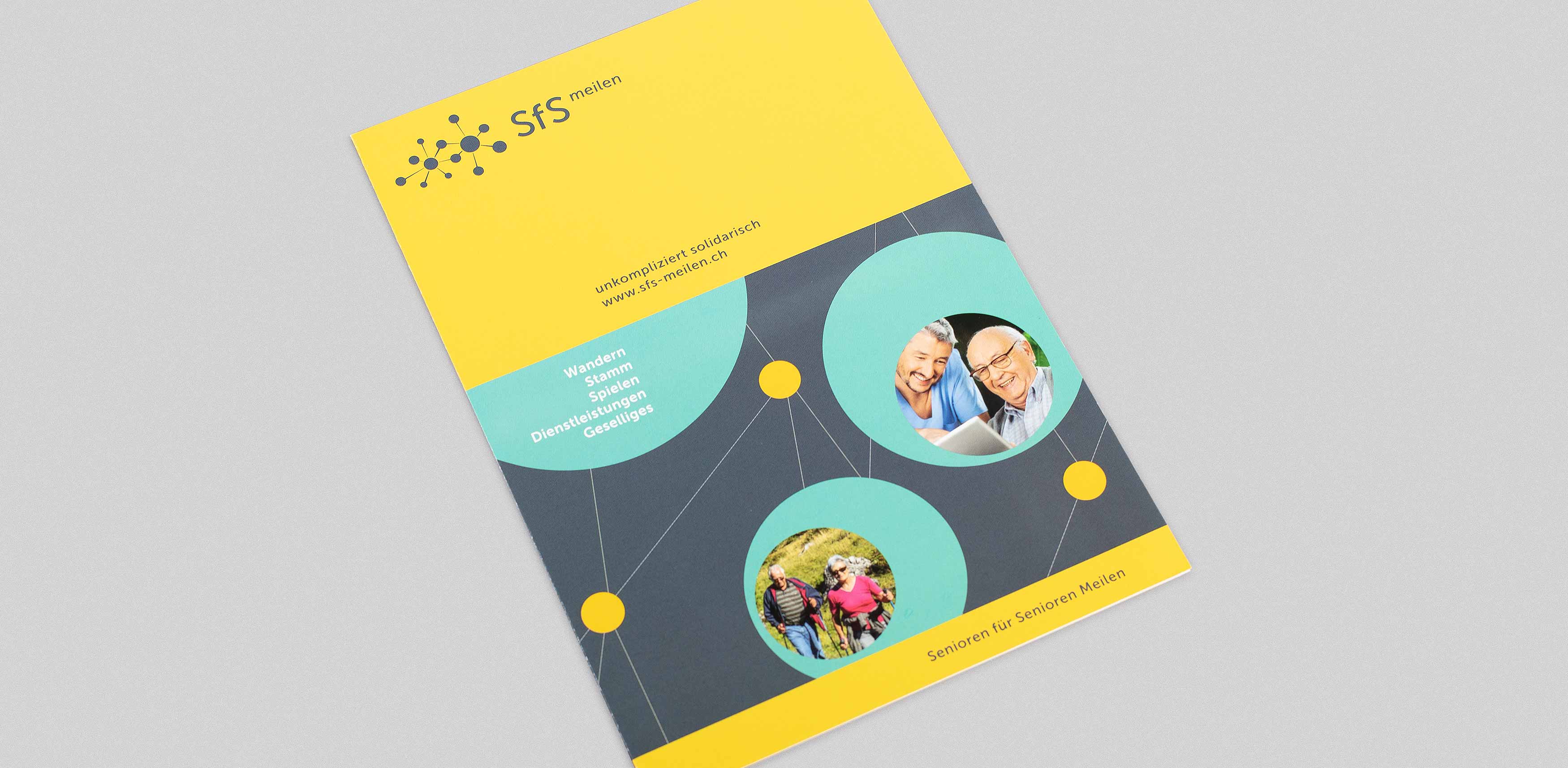 Flyer - Branding und Logodesign - für Verein Senioren für Senioren Meilen - SfS