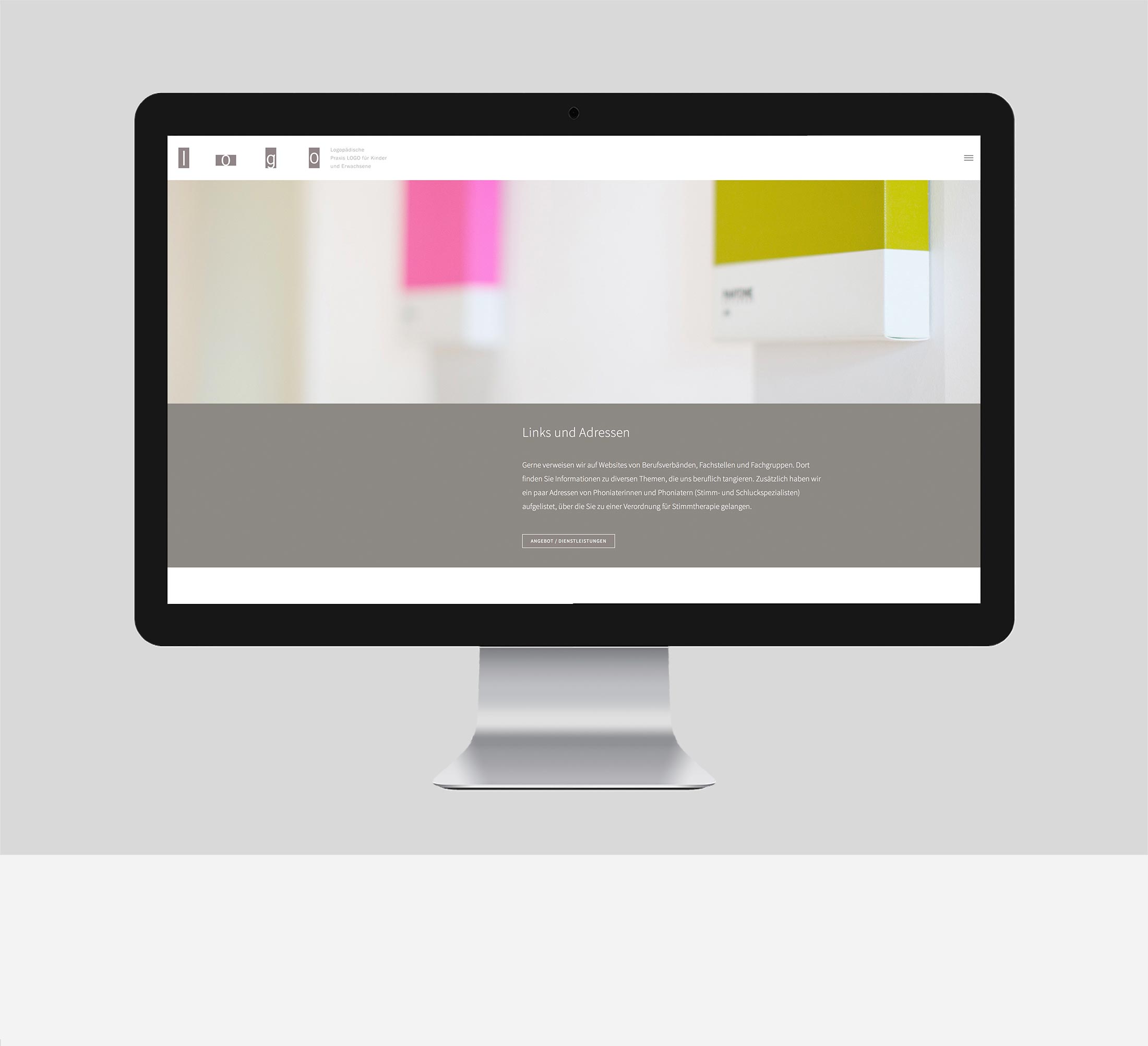 Webdesign für Logopädische Praxis LOGO - Theresia Kirchgraber - Zürich und Horgen