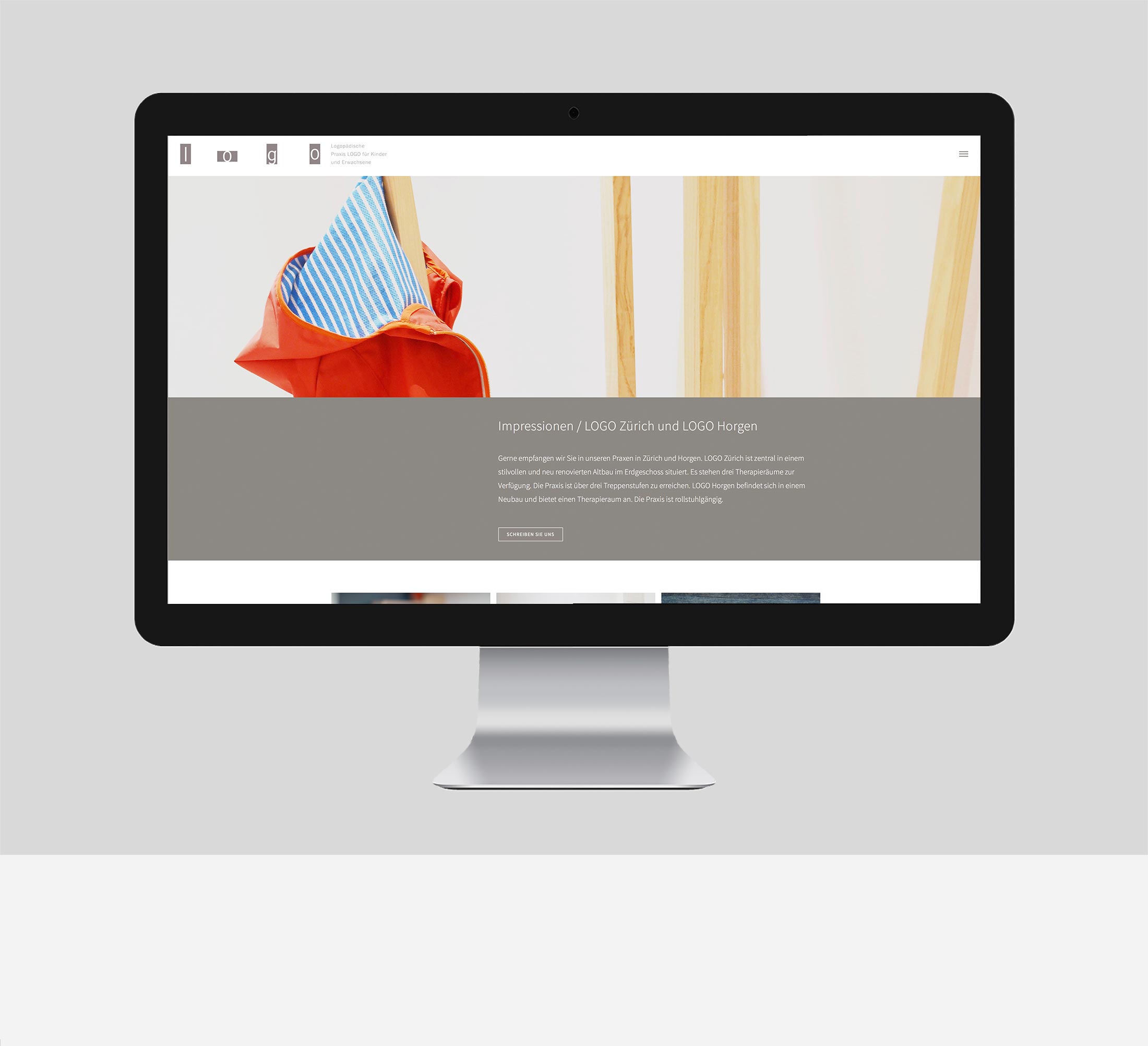 Webdesign für Logopädische Praxis LOGO - Theresia Kirchgraber - Zürich und Horgen